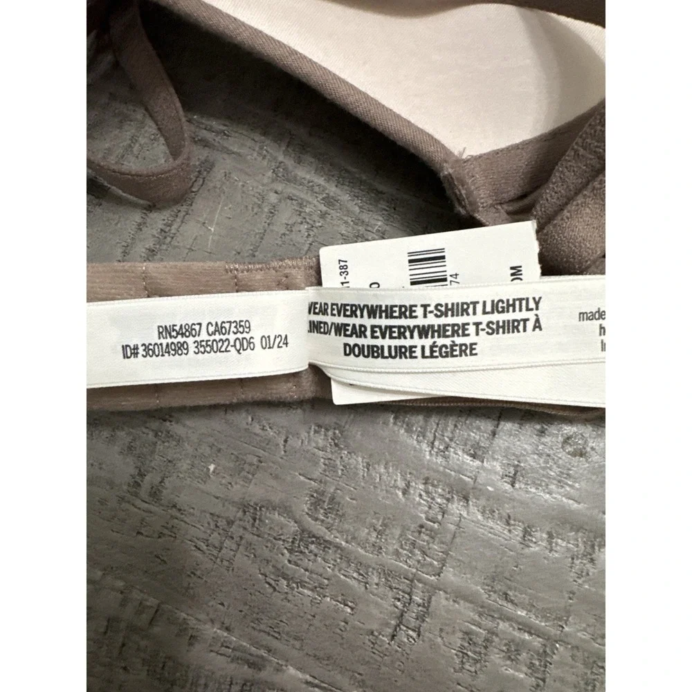 Victoria's Secret PINK 32B Wear Everywhere Lightly Lined T-Shirt Bra Taupe Brown - Picture 6 of 8